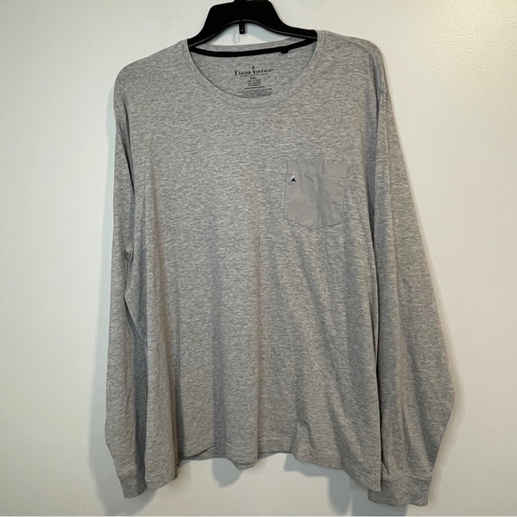 Men's Tailor Vintage Long Sleeve T-Shirt Grey XXL - Picture 1 of 4